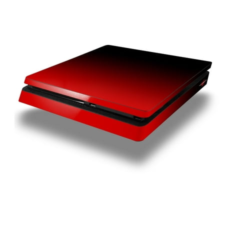 Vinyl Decal Skin Wrap compatible with Sony PlayStation 4 Slim Console Smooth Fades Red Black (PS4 NOT INCLUDED)