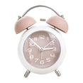 thumbnail image 2 of Alarm Clock, Metal 4 Inch Desk Table Analog Clock Silent with Night Light for Dormitory Home Office Travel Decor Alarm Clock, 2 of 8