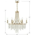 thumbnail image 6 of 6 Light Chandelier-Antique Gold Finish    -Traditional Installation Crystorama Lighting Gab-B7306-Ga, 6 of 7