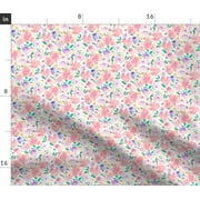 Bloom Spring Easter Rainbow Floral Blossom Flower Spoonflower Fabric by the Yard
