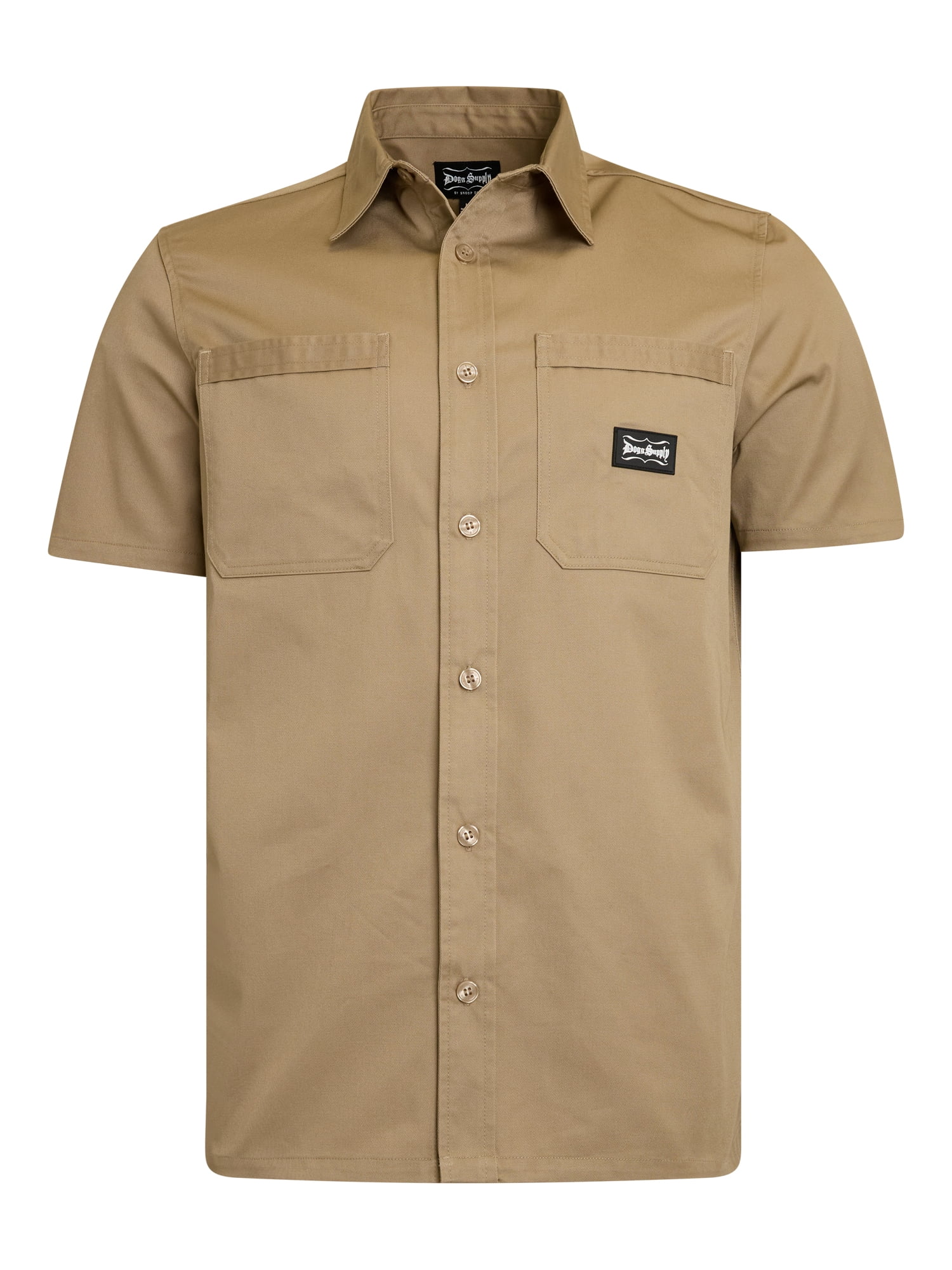 Dogg Supply by Snoop Dogg All-Gender Men's and Women's Twill Work Shirt, Sizes XS-3XL
