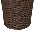 thumbnail image 4 of Noah Round Wicker Planter Tall Planter Decor Box for Outdoor Furnishings Versatile-2 Piece Set-Mocha, 4 of 10