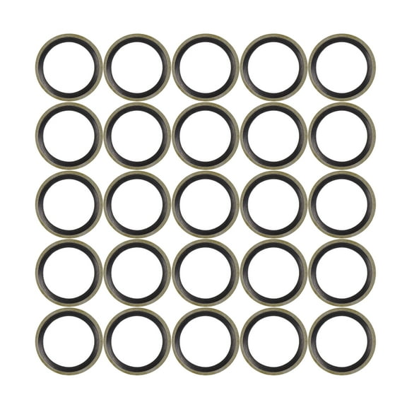 25pcs M18 Bronze Tone Auto Car Engine Oil Drain Crush Flat Bonded Washer Gaskets