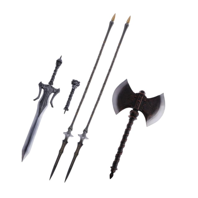Juguetes de batalla de de con hacha de lanza a escala 1: 6 para accesorio de de acción de 12 pulgadas Macarena Scale Spears Toys Miniaturas