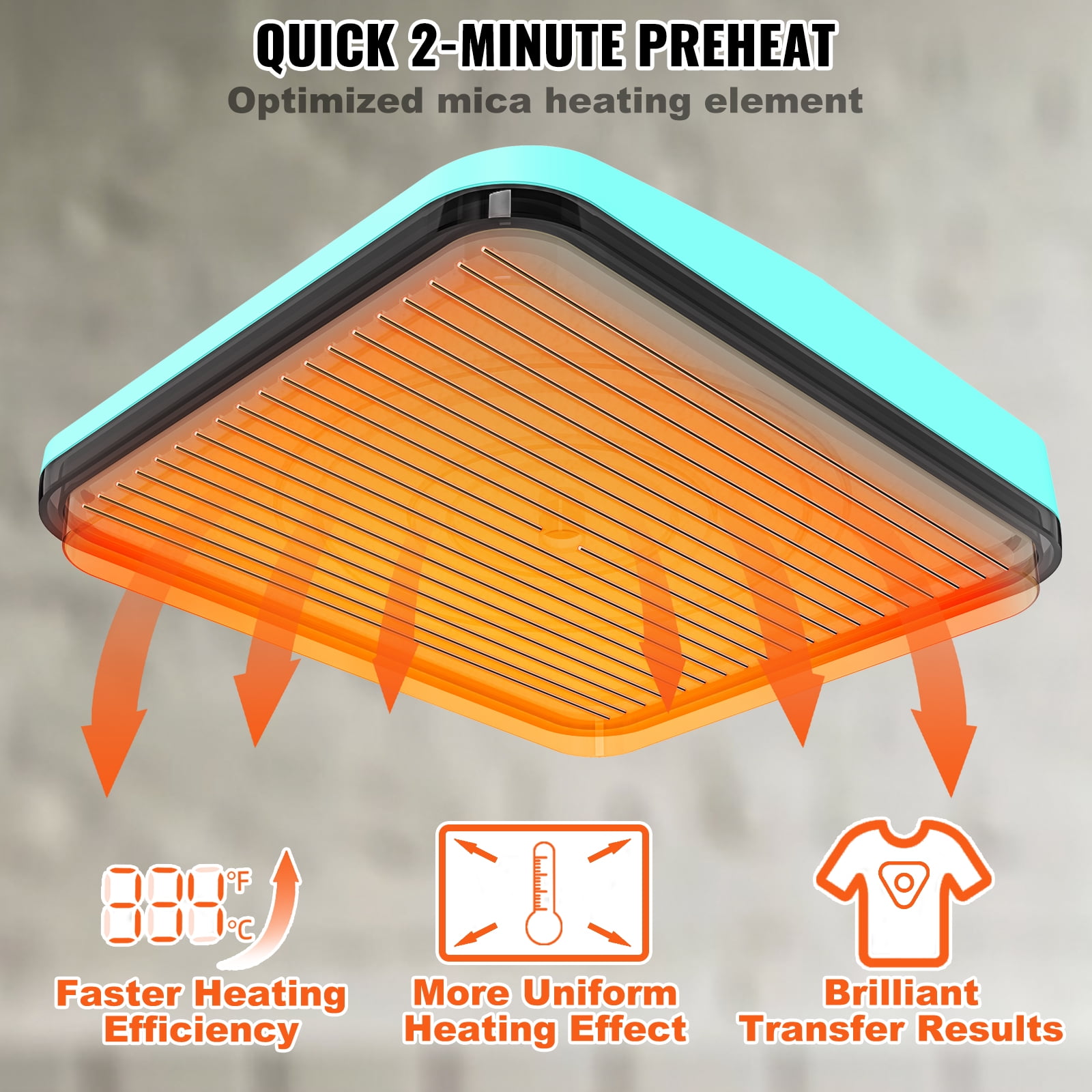 BENTISM Heat Press Machine 12" X 10", Portable Fast Heat-up Mini Easy Press with Timing Function & Insulated Base for Hat, Bags, Heating Transfer Projects, Green