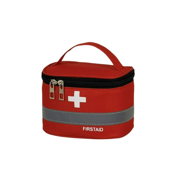 Bolsa de botiquín de primeros auxilios, bolsas de medicina con mango ligero, ahorro de espacio, tela Oxford, caja médica, cocina, deporte, Almacenamiento y organización del hogar Rojo Pequeño Inteprter HA077081-01