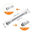 thumbnail image 2 of Uxcell 3.9" Metal Gooseneck M10/M8 Thread Metal Hose Flexible Arm Gooseneck Tube Extension for Lamp Phone Holder DIY, 2 of 7