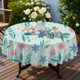 thumbnail image 4 of Pioneer Flower Floral Print Pattern Round Tablecloth 60 X 60 Inch, Wrinkle Resistant Wipeable Table Cloth for Kitchen Dining Picnic Patio Party, 4 of 6