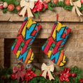 thumbnail image 6 of Salouo Colorful Arrow Graffiti Pattern Print Christmas Decorations Stockings 1 Pack 18'' Xmas Stockings Holiday Stocking Personalized Farmhouse Decor for Home Family Party Tree, 6 of 7