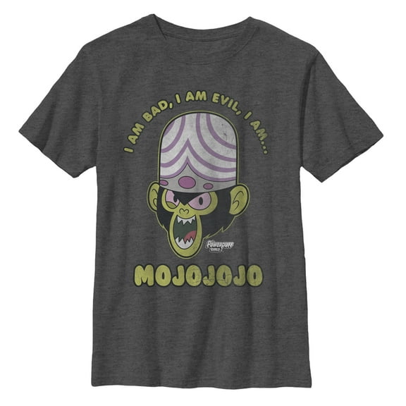 Boy's The Powerpuff Girls Evil Mojojojo Monkey  Graphic Tee Charcoal Heather Medium