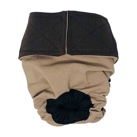 Barkertime Chocolate Brown on Beige Dog Diaper