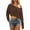 A240 Brown, variant on Auralook Womens Off the Shoulder Cropped Tops Long Sleeve Loose Fit Fall Basic Tee Casual Everyday Sports Pullover Shirts