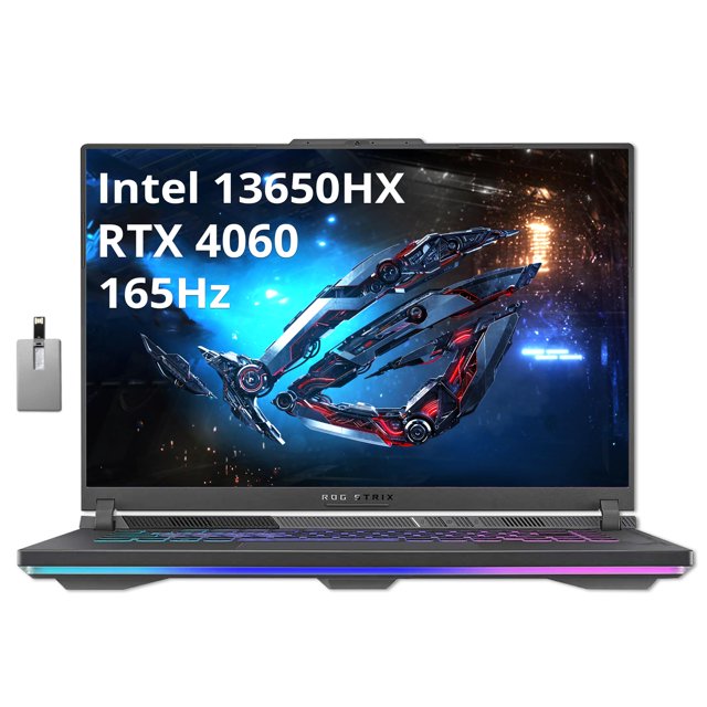 ASUS 2023 ROG Strix G16 16 Pieds' WUXGA 165Hz Ordinateur Portable de Jeu, Intel Core i7-13650HX, NVIDIA GeForce RTX 4060, 32 Go RAM DDR5, 2 To SSD, Clavier Rétroéclairé RGB 4 Zones, Win 11Pro, Gris, Carte USB 32 Go SnowBell