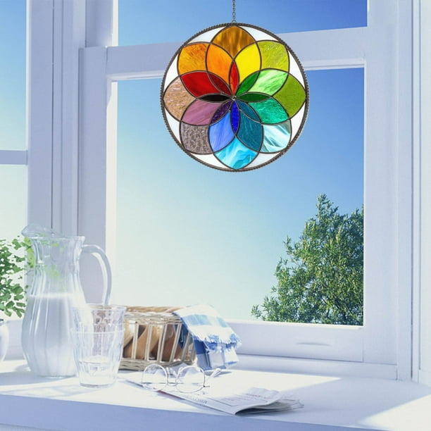 Spinner à Vent 3D Suspendu Arc-en-ciel - Décoration De Jardin En Acier Inoxydable, Résistant Aux Intempéries