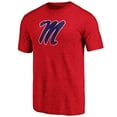 thumbnail image 2 of Men's Red Ole Miss Rebels Greatest Dad Logo Tri-Blend T-Shirt, 2 of 3