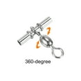 thumbnail image 4 of Sleeve Swivel, 88lb Stainless Steel Cross Line 3 Way Fishing Terminal Tackle, Silver 10 Pack, 4 of 6