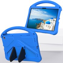 Decase Kids Tablet Cover for Amazon Kindle Fire Max 11 (13th Generation, 2023 Release), with Handle EVA Foam Shockproof Washable Slim Lightweight Foldable Rugged Kickstand Cover for Kids Adults, Blue
