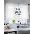 thumbnail image 5 of Happy Birthday to You Sheer Curtains 2 Panels Set Art Ribbon Celebration Lihgt Filtering Rod Pocket Voile Drape, Semi Sheer Window Curtains for Bedroom Living Room, 52"x45", 5 of 5