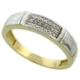 thumbnail image 2 of 10k Yellow Gold Diamond Trio Wedding Ring Set His 5mm & Hers 4.5mm Ladies Size 5, 2 of 2