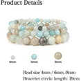 thumbnail image 5 of 3 PCS Healing Crystal Bracelets for Women 8mm Natural Stone Beaded Stretch Bracelet Amethyst Jewelry Gifts, 5 of 6