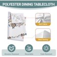 thumbnail image 3 of Vintage Floral Rectangle Tablecloth 60 x 84 Inches, Retro Elegant Flower Botanical Decorative Dining Table Cloth, Spring Summer Dinner Tablecover Picnic Party Decoration, 3 of 6
