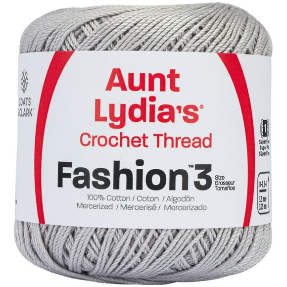 Aunt Lydia's Fashion Crochet Thread Size 3-Silver