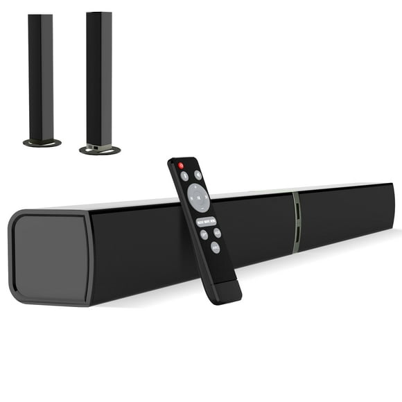 MZEIBO Barre de Son pour Télé Intelligente, Barre de Son Bluetooth 80 W 2 en 1 à Conception Détachable, Basses Profondes, Son Ambiophonique de Cinéma Maison, Connexions ARC/optique/AUX f
