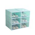 thumbnail image 4 of Foldable Transparent Thicken Shoes Box Clear Plastic Stackable Shoe Organizer Bins Shoebox Drawer Brown, 4 of 5