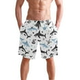 thumbnail image 4 of joogoo Men's Swim Trunks Cartoon Shark Fish Beach Shorts with Pockets S, 4 of 6