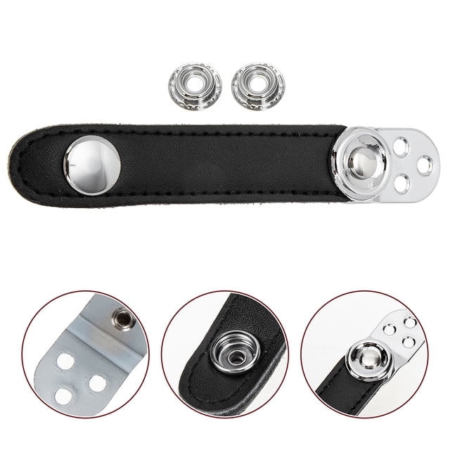 TEHAUX 2 Ensembles de Boucles Accordéon Réglables en Métal Noir pour une Forte Stabilité dans la Performance Musicale