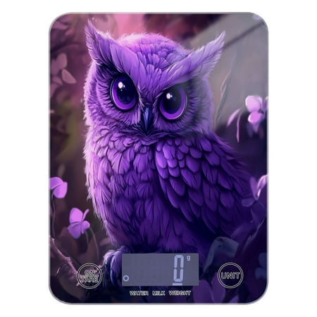 Food Scale Small Food Scale Kitchen Scale Kitchen Electronic Scale Multifunctional Digital Kitchen Scale Baking and Cooking Scale Cute Purple Owl