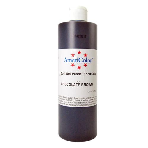 AmeriColor, Soft Gel Paste Food Color, Chocolate Brown 13.5 oz