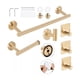 thumbnail image 1 of Juego De Accesorios Para Baño Toallero Oro Cepillado 7piezas, 1 of 5