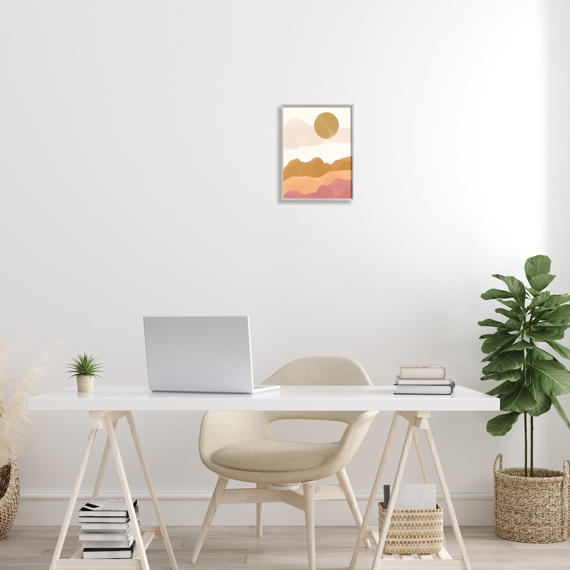 Taylor Shannon Designs Bushy Arid Terrain Daily Sahara Sandy Winds 11 in x 14 in Framed Painting Art Print, by Stupell Home Décor