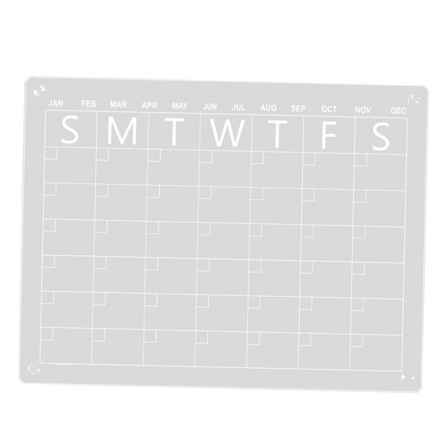 Calendario magnético para nevera, portátil, acrílico transparente, borrable, semanal. SOLO tablero