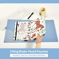 thumbnail image 5 of Horse and Flowers 2 Pack Pencil Pouch for 3 Ring Binder Smooth Zipper Folders with Pockets Clear Window Pencil Case, 5 of 6
