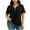 A01-Black, variant on yoeyez Plus Size Tops for Women with Pocket Summer Tops Short Sleeve Shirts Fashion Buttons V Neck Blouse Dressy Casual Tunic T Shirts Light Blue,XXXL