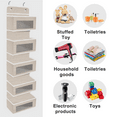 thumbnail image 4 of coastal rose Over The Door Organizer,5 Pockets Hanging Storage Shelves,Foldable Over Door Storage Nursery Baby Organizer for Children's Room,Bedroom,Office, 4 of 7