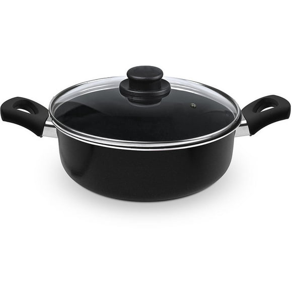 Cacerola Vasconia Esencial de 24 cm Hecha de Aluminio negro