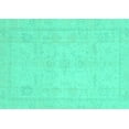 thumbnail image 1 of Ahgly Company Indoor Rectangle Abstract Turquoise Blue Modern Area Rugs, 2' x 5', 1 of 4