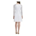 thumbnail image 2 of TOMMY HILFIGER Womens White Long Sleeve Above The Knee Shift Party Dress 12, 2 of 2