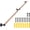 5 FT, variant on 2FT Wood Hand Railing for Stairs - Wooden Handrails for Outdoor Steps, Staircase Handrail W/s Black Metal Brackets, Banister Deck Rails, Safety Grab Bars for Senior, Elderly & Kids
