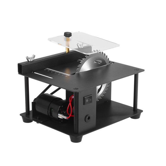 Multi-Functional Table Saw Mini Desktop Saw Cutter Electric Cutting Machine with Grinding Wheel Adjustable-Speed 35MM Cutting Depth for Wood Acrylic Cutting
