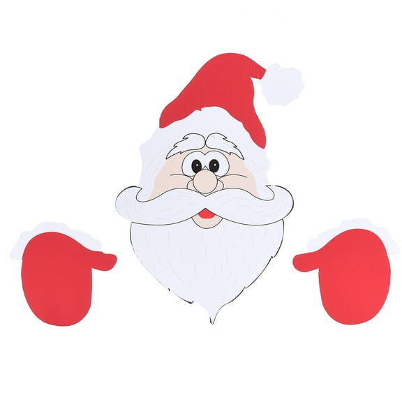 Fence Peeker Garden Decoration Santa Claus Plastic For Holiday Decorations Christmas Wall Decorate