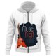 thumbnail image 1 of Sudadera con capucha y cremallera para hombre con estampado de guitarra, estilo informal, para primavera y otoño, ropa de calle, moda para hombre, talla grande, 1 of 6