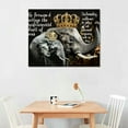 thumbnail image 2 of Nawypu  Black and White Elephant Wall Art Inspiritional Quotes - i Choose You Poster Elephant King and Queen Crown Canvas Painting for Bathroom Bedroom Office Framed Artwork, 2 of 6