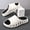 White and black, variant on Cloud Slides for Men Women, Comfy House Slippers Shower Shoes Non-Slip Lightweight Summer Sandals for Indoor Outdoor Beach Room Garden Pool Gym