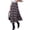 Blue, variant on EANJE Midi Plaid Skirt for Women Button Detail Casual Flared Vintage High Waist A Line Mid-Length Tartan Skirts Black S