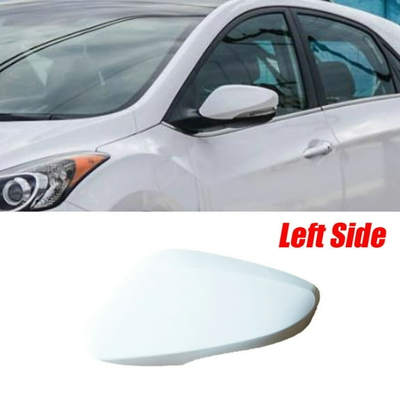 KERISTE White Car Driver Left Side Door Wing Mirror Cover for Hyundai Elantra 2011-2016