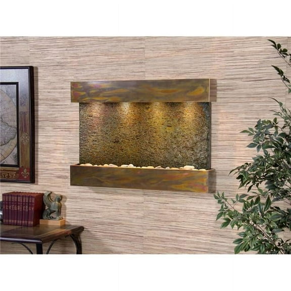 Adagio RCS1004 Reflection Creek Rustic Copper Multicolor Natural Slate Wall Fountain